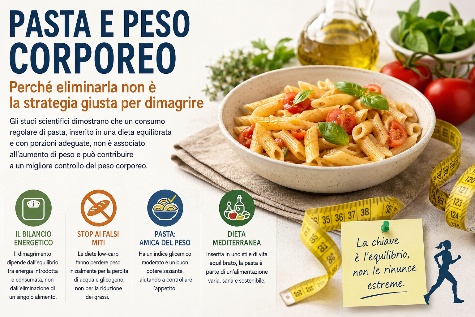 Pasta e peso corporeo: perché eliminarla non è la strategia giusta per dimagrire