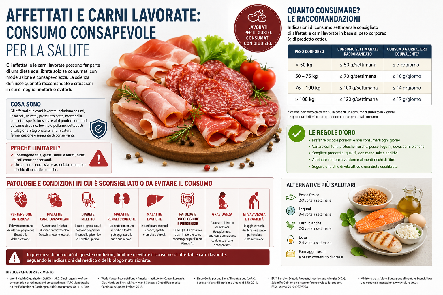 Affettati e carni lavorate: quanto se ne può mangiare davvero? Evidenze scientifiche, quantità consigliate e controindicazioni