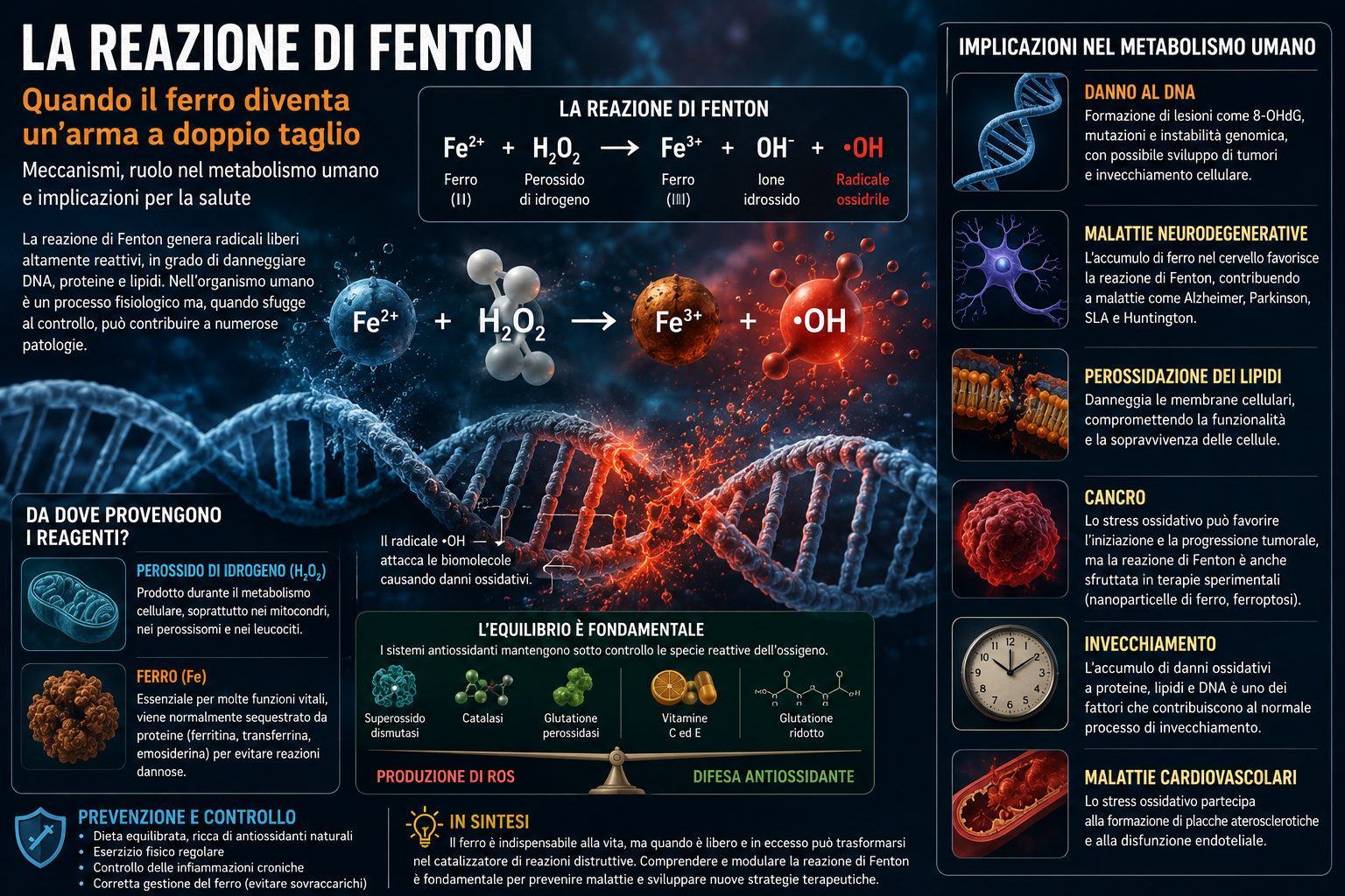 La reazione di Fenton: quando il ferro diventa un’arma a doppio taglio
