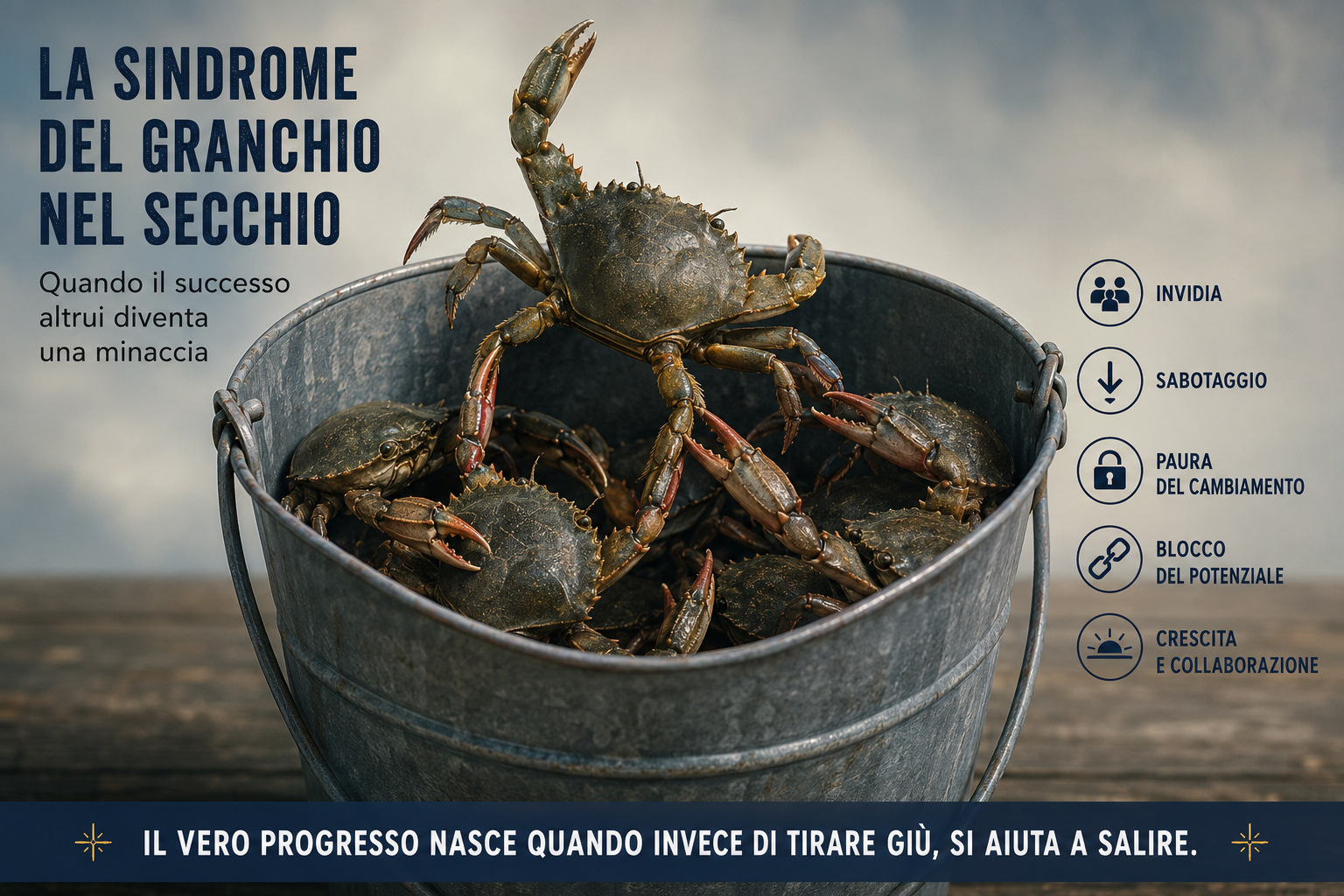 La sindrome del “granchio nel secchio”: perché ostacoliamo chi cerca di migliorarsi