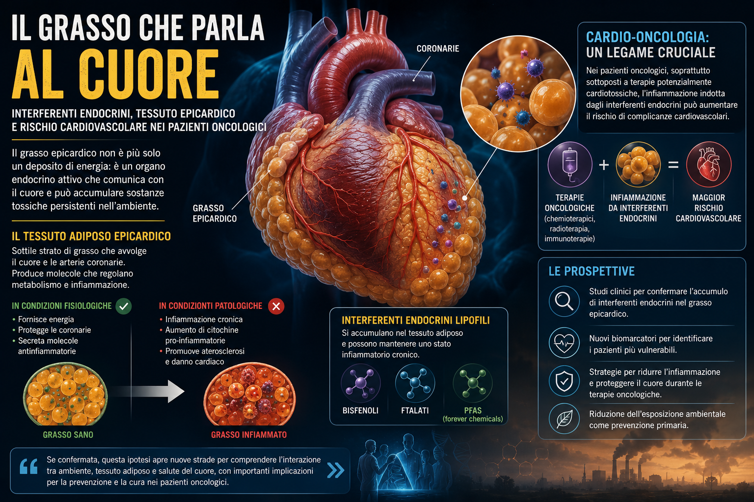 Il grasso che parla al cuore. Gli interferenti endocrini e la nuova frontiera della cardio-oncologia