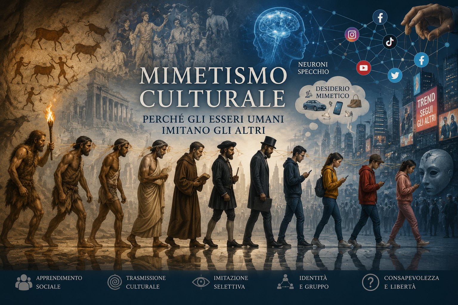 Il mimetismo culturale: perché gli esseri umani imitano gli altri