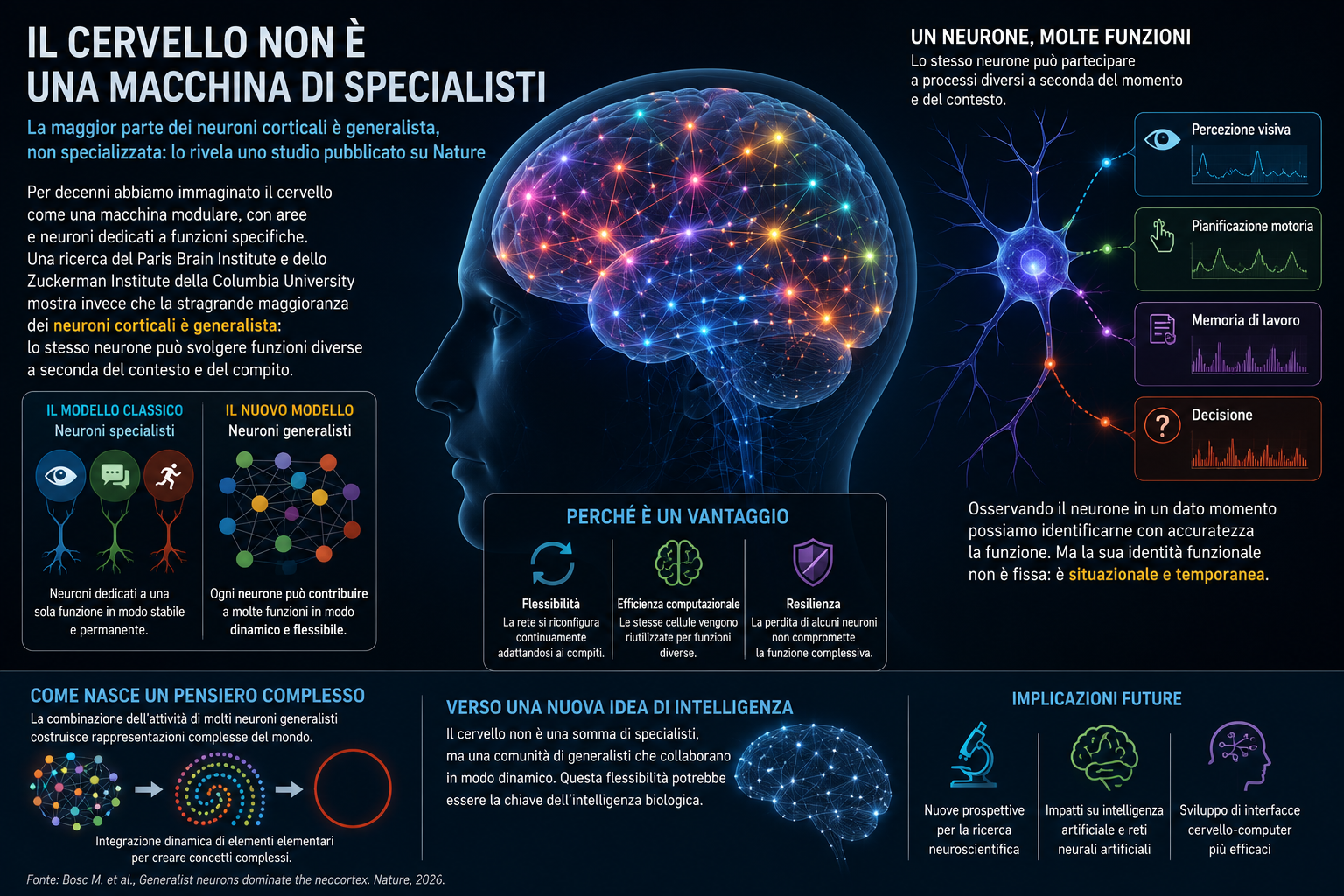 Il cervello non è una macchina di specialisti: la scoperta che cambia il modo di pensare i neuroni