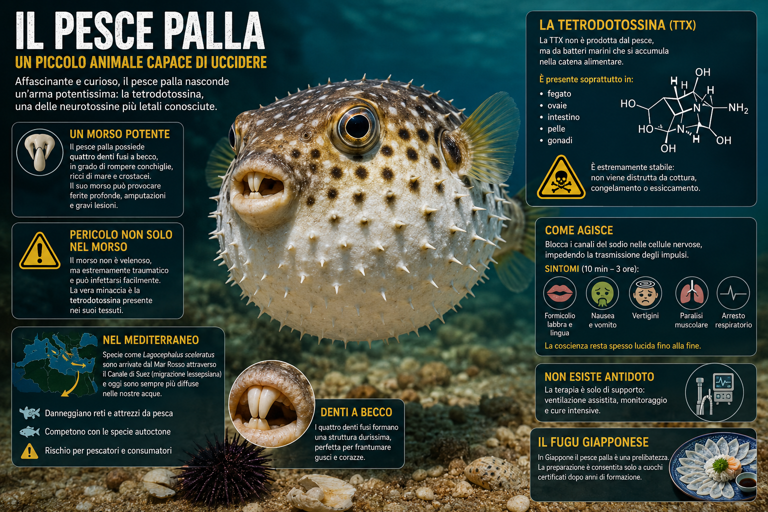 Il pesce palla: un piccolo animale capace di uccidere