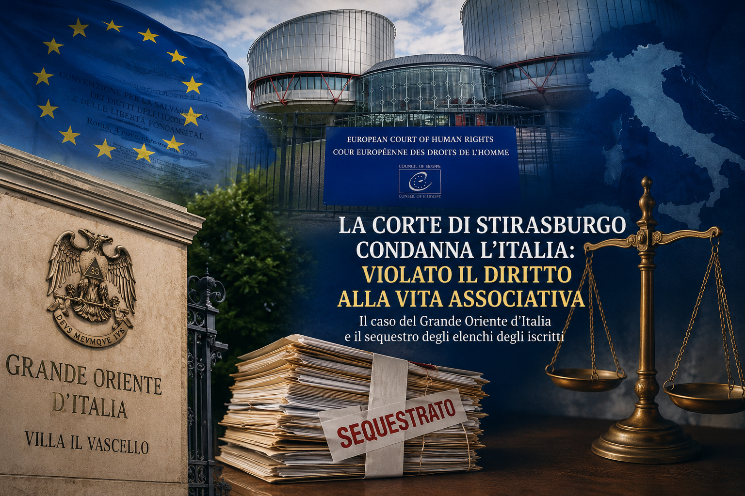 C’è un giudice a Strasburgo. La Corte europea dei diritti dell’uomo condanna l’Italia sul caso del Grande Oriente d’Italia