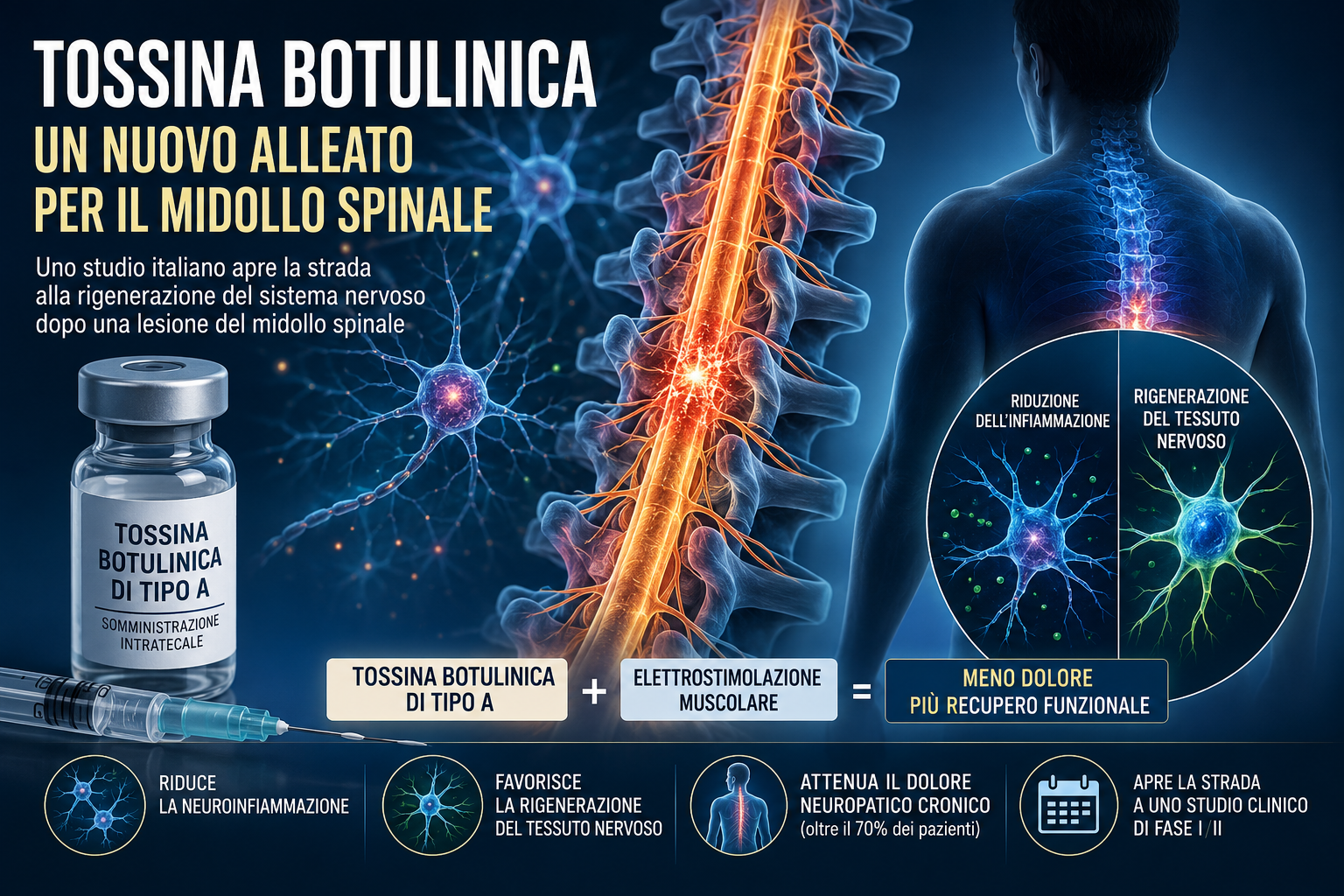 Tossina botulinica: da veleno a possibile alleato nella rigenerazione del midollo spinale