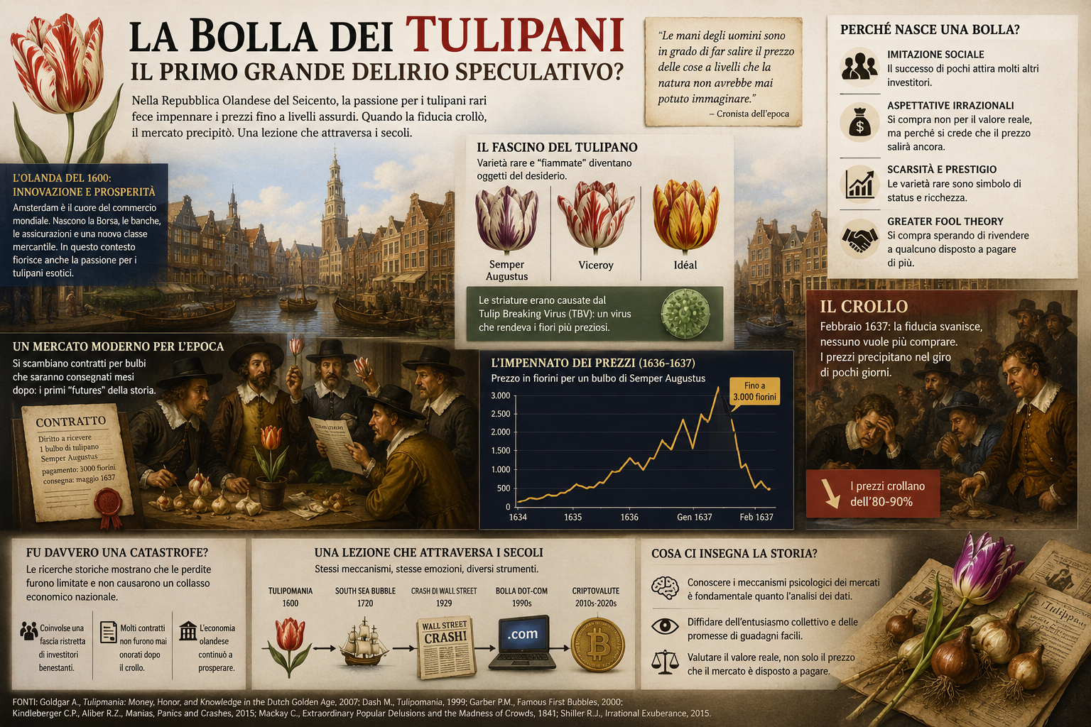 La bolla dei tulipani: il primo grande delirio speculativo della storia?