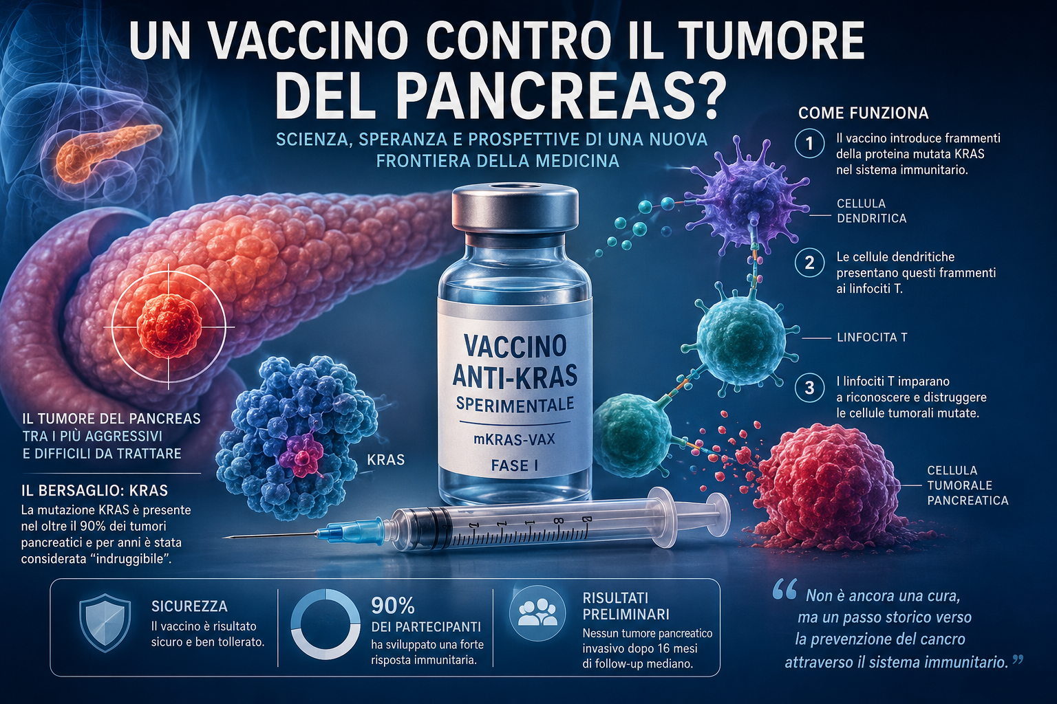 Un vaccino contro il tumore del pancreas? Tra entusiasmo e rigore scientifico, cosa cambia davvero