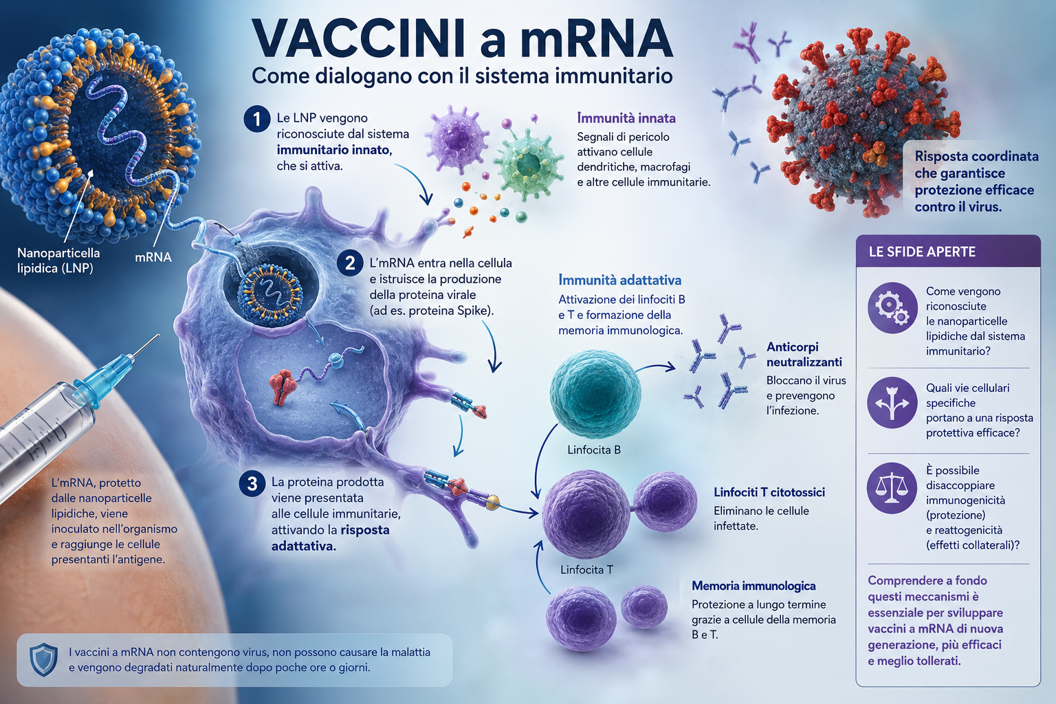 Vaccini a mRNA: come dialogano con il sistema immunitario e perché la ricerca è appena iniziata