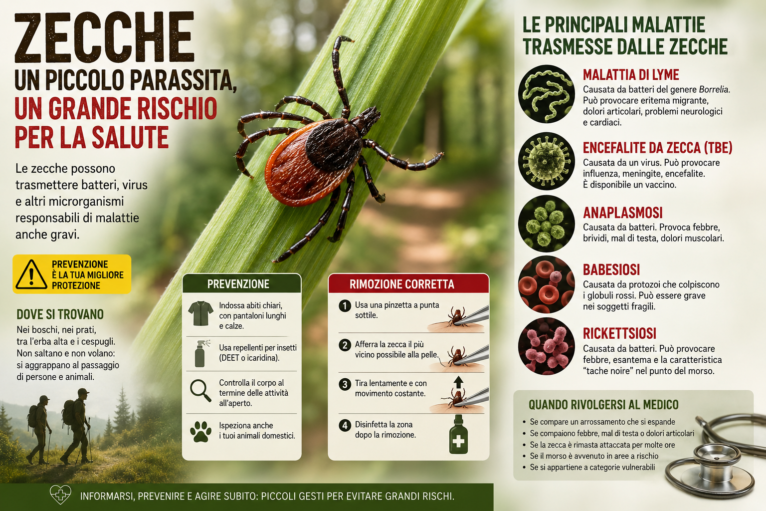 Zecche: un piccolo parassita, un rischio sanitario spesso sottovalutato