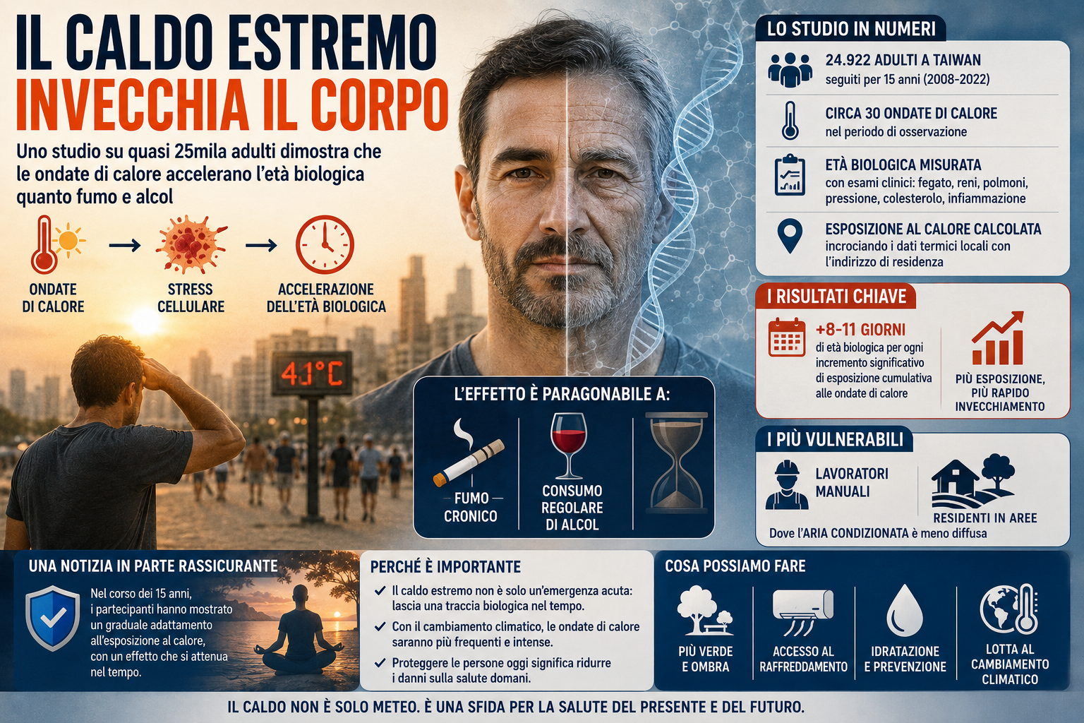 Il caldo ci fa invecchiare? La traccia biologica delle ondate di calore