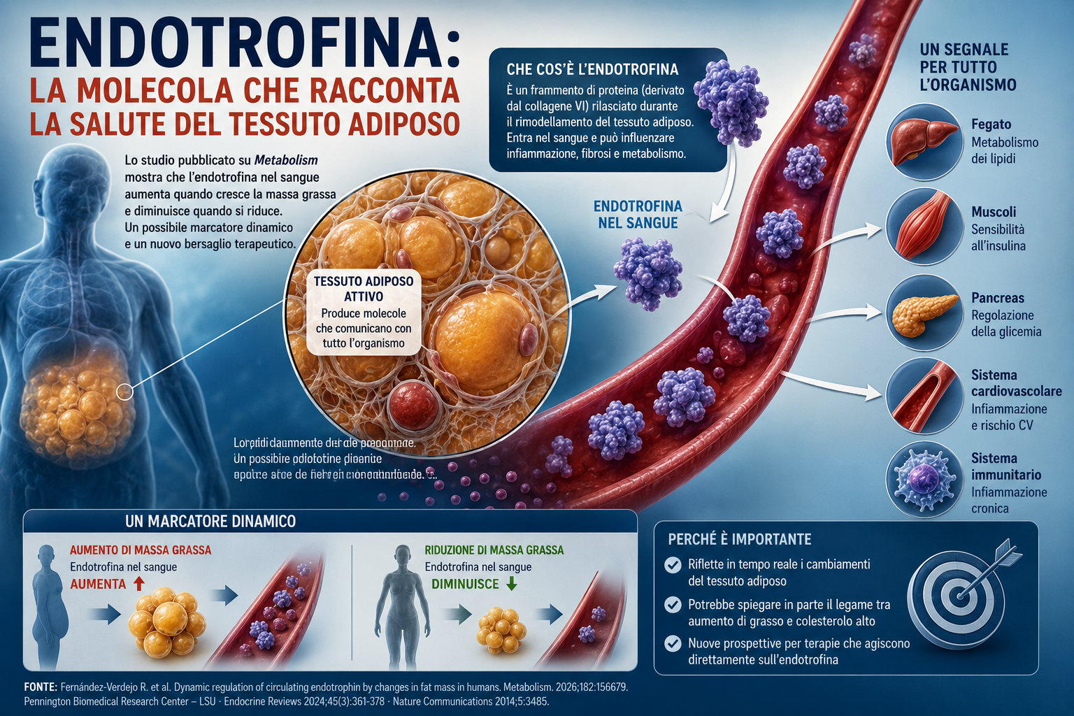 Endotrofina, la molecola che racconta in tempo reale la salute del tessuto adiposo