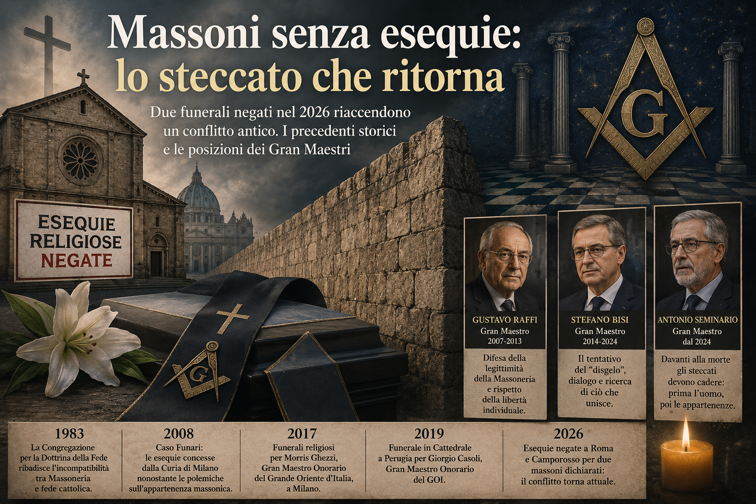 Massoni senza esequie: lo steccato che ritorna