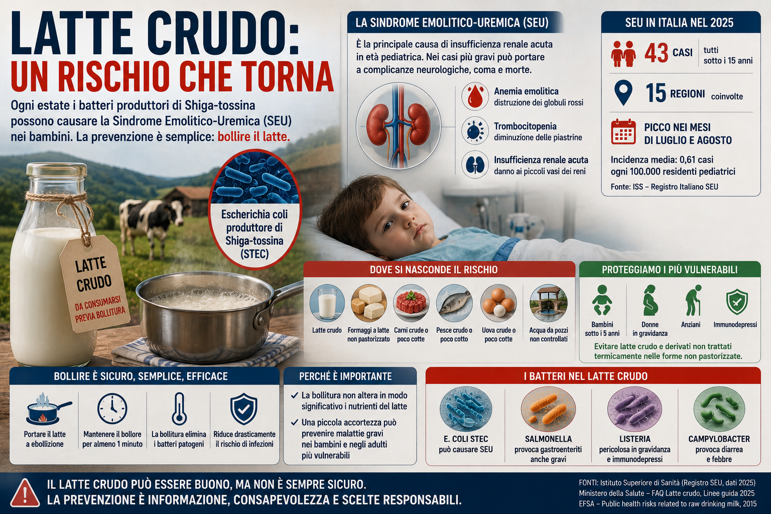 Latte crudo e sindrome emolitico-uremica: un rischio antico che possiamo ancora prevenire